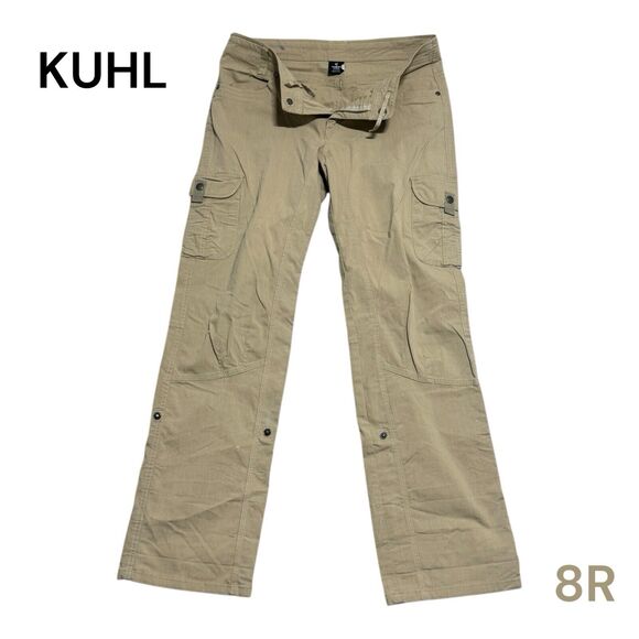 Kuhl Pants - KUHL WOMENS LEGENDARY CARGO PANTS 8 REGULAR BEIGE TAN STRETCH HIKING OUTDOORS